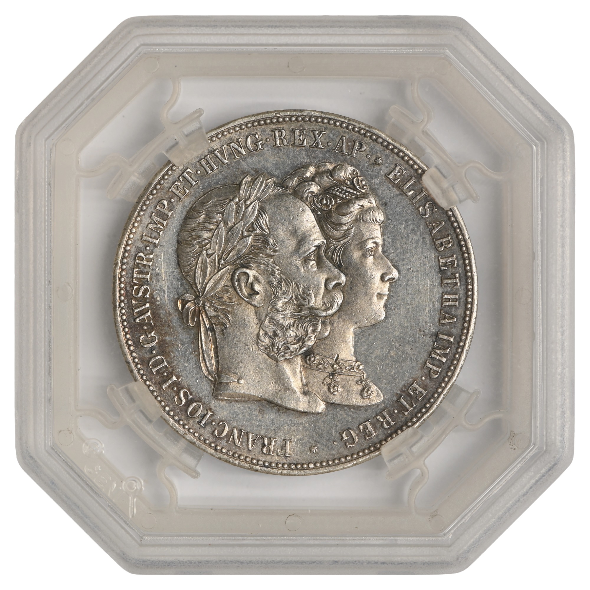 2 Gulden 1879 Franz Joseph I, Jubileul de Argint al Căsătoriei